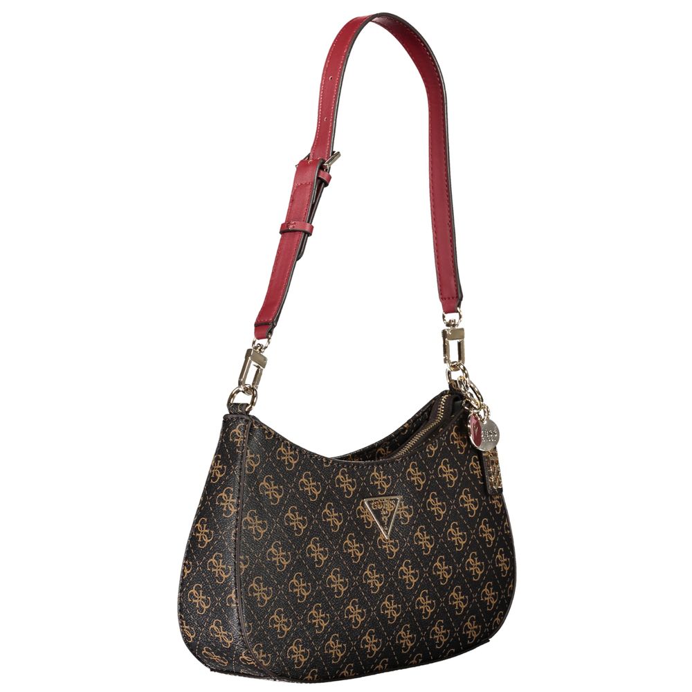 Guess Jeans Braune Polyethylen-Handtasche